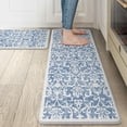 thumbnail image 2 of Kitchen Rugs Non Slip, Cushioned Kitchen Floor Mats Set of 2, Blue Anti-Fatigue Kitchen Mat Waterproof, Ergonomic Memory Foam Standing Mat for Bar, Office, Desk, Laundry, 2 of 6
