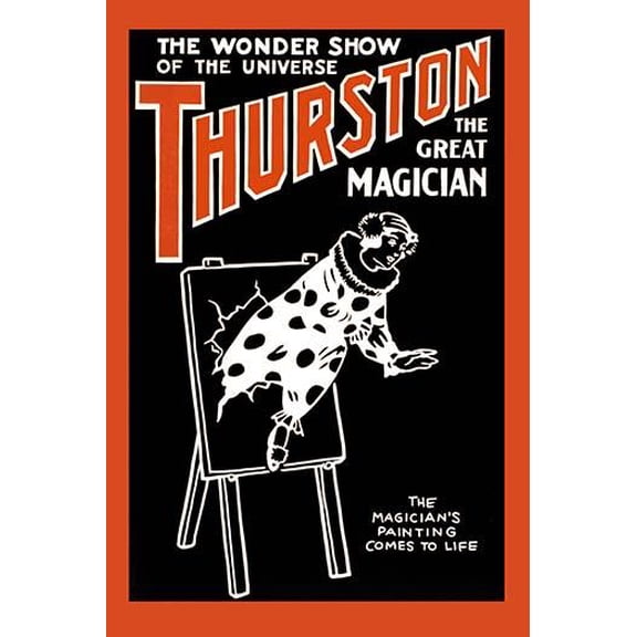 Painting to Life: Thurston the great magician the wonder show of the universe- Fine Art Canvas Print (20" x 30")