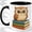 Black, variant on Reading Owl Accent Mug, 11oz Ceramic Coffee Cup for Book Lovers