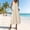 Beige, variant on Women's Summer V-Neck Sleeveless Relaxed Fit Maxi Dress with Pockets Casual Beach
