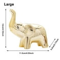 thumbnail image 3 of BNNG Ceramic Animal Figurines Ornaments, Elephant Statues Home Decor Small Decorative Accents For Shelves Livingroom Bedroom And Office Gold Home Decor Sculptures and Statues Handmade Artware Gifts, 3 of 6