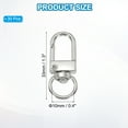 thumbnail image 2 of Uxcell Swivel Lobster Clasp, Metal Swivel Clasp Hooks Snap Clips Lanyard Claw Clasps Key Chain Making Kit for DIY Crafts Purse Bag Connector Hardware Silver Tone, 2 of 6