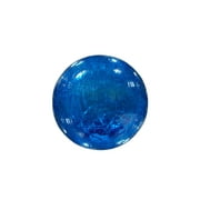 Blue Crackled Glass Ball W/15 Led Lights