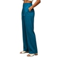 thumbnail image 5 of SAWOBUUN Women Wide Leg Pants High Waisted Front Button Straight Leg Dress Pants Pleated Work Slacks for Office Business Casual, 5 of 6