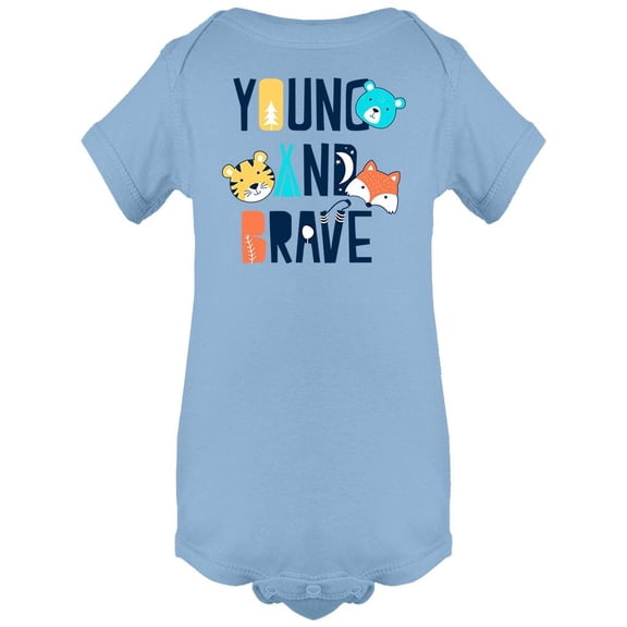 Young And Brave Cute Animals Bodysuit Infant -Image by Shutterstock, 12 Months