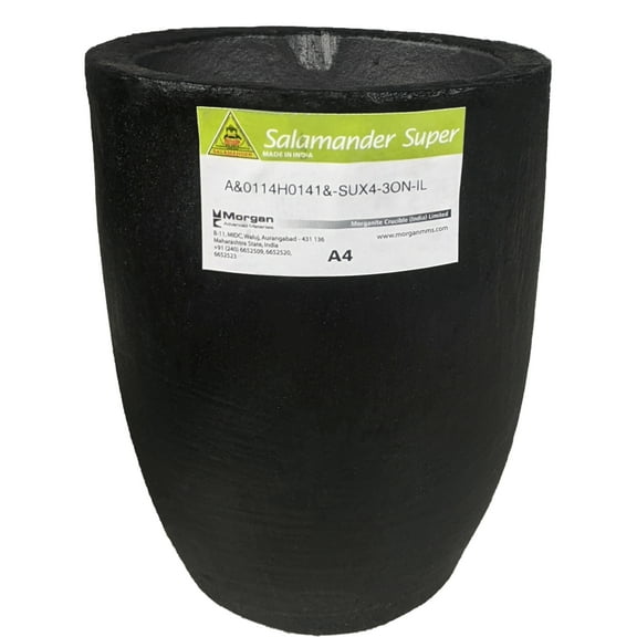 Simond Store A4 Salamander Morgan Super Clay Graphite Crucible for Propane Furnace & Kilns for Casting, Refining, and Melting Gold, Silver, Brass, and Other Metals