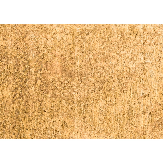 Ahgly Company Indoor Rectangle Abstract Orange Contemporary Area Rugs, 5' x 7'