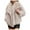 White, variant on YDFCWXW Women's Fluffy Fur Jacket Long Sleeve Lapel Furry Winter Jackets Shaggy Parka Short Coat Black, S