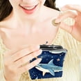 thumbnail image 7 of Starry Shark Ultra-Sleek Slim Wallet with 0.7 Microfiber Zinc Alloy Jaws - Compact Coin Purse 4.3x4.7 in/11x12 cm - Stylish and Secure Holder, 7 of 7