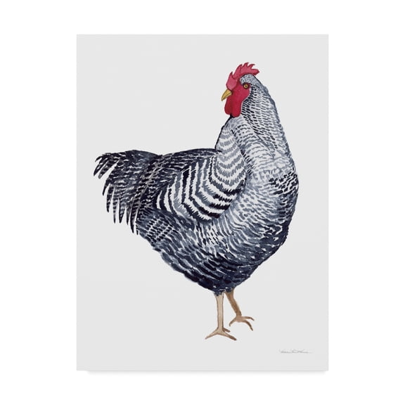 Trademark Fine Art 'Life on the Farm Chicken Element I' Canvas Art by Kathleen Parr McKenna
