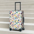 thumbnail image 2 of Lsque Colorful Spots Printed Luggage Cover, Travel Luggage Protector,Scratch and Dirt Resistant, Fits 18-32 Inch Luggage - Large, 2 of 9