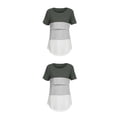 thumbnail image 3 of Minnieouse Camiseta con patrón empalmado para mujeres embarazadas, verano, primavera, senderismo, viajes, lactancia, Top, ropa femenina Type1 NO1, 3 of 6