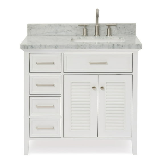 Ariel D037s-R-Vo Kensington 37" Free Standing Single Basin Vanity Set - White