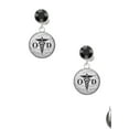 thumbnail image 2 of Delight Jewelry Silvertone Domed Black OD Black Crystal Clip on Earrings, 2 of 5