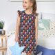 thumbnail image 4 of Fotbe Octopus in love Vestido de Dormir para Niñas de 3 a 10 Años, Mangas Cortas, Estilo Princesa, Pijama Camisón con Mangas Voladas-Medium, 4 of 6