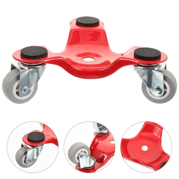 ULTNICE Red Metal Furniture Mover Dolly with 3 Wheels for Home Use Facilitates Moving Heavy Furniture Easily