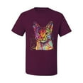 thumbnail image 2 of Wild Bobby Dean Russo Colorful Cat Abyssinian Cat Lover Men Graphic Tee, Maroon, 3X-Large, 2 of 5
