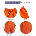 thumbnail image 3 of Pantalones cortos capri de verano para hombre, pantalones de playa holgados de moda, pantalones casuales grandes, pantalones cortos de color sólido (naranja), 3 of 6