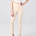 thumbnail image 2 of biudgviw Toddler Girl Leggings Child High Waisted Yoga Pants Soft Stretchy Casual Athletic Pants Comfortable Tights(Beige,10-11 Years), 2 of 6