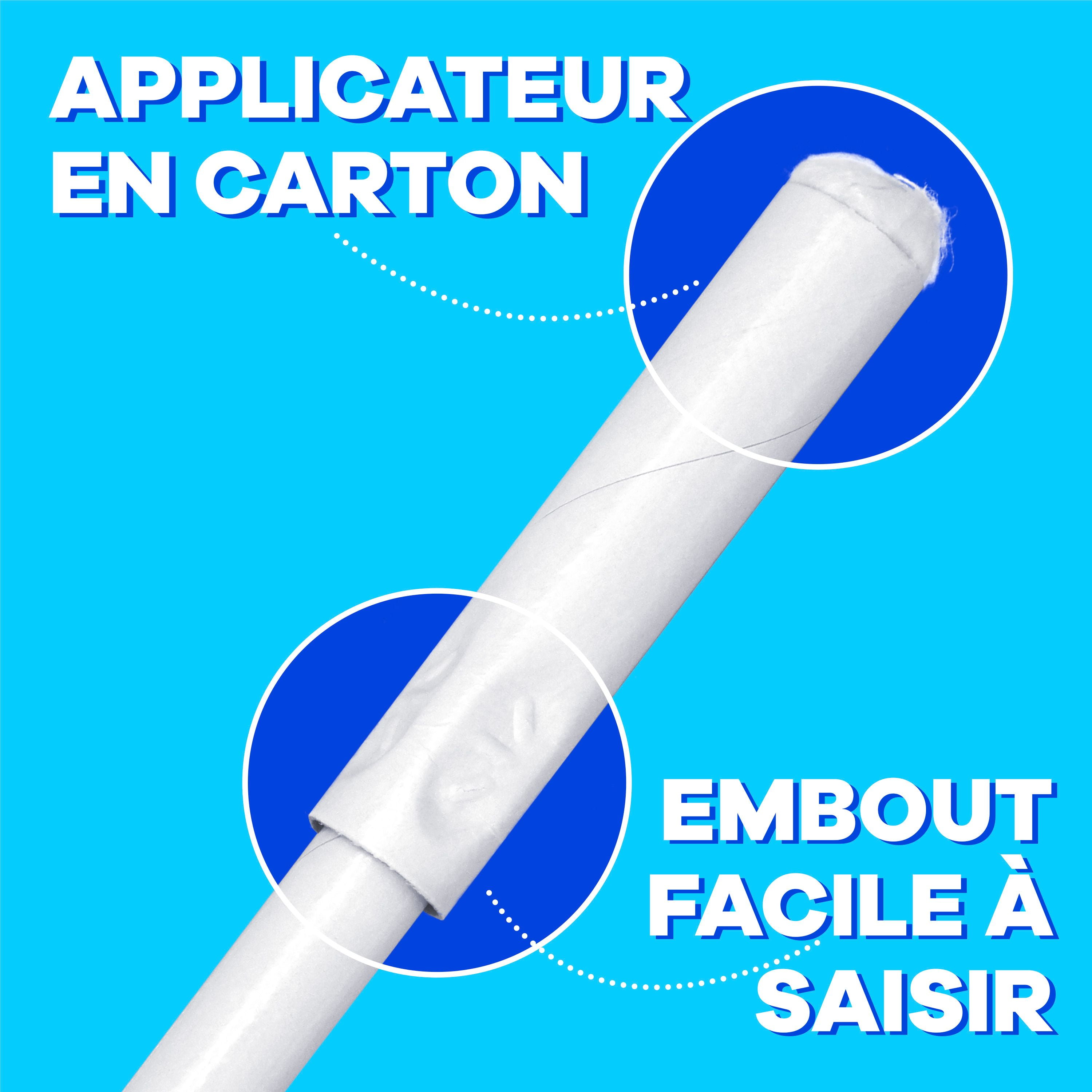 Tampax Cardboard Tampons Super Plus Absorbency, Anti-Slip Grip, LeakGuard Skirt, Unscented, 40CT