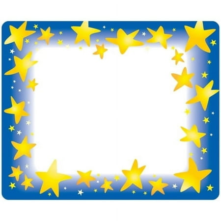 Trend Star Bright Self-adhesive Name Tags 3" Length x 2.50" Width - Rectangular - 36 / Pack - Assorted