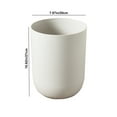 thumbnail image 3 of AuroraX Toilet Trash Can 2.2 Gallon White Stylish Round Garbage Can Minimalist Plastic Trash Bin for Bathroom, 3 of 8
