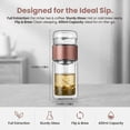 thumbnail image 2 of Glass Tea Infuser, Upgraded 3-in-1 Smart Infuser for Loose Leaf & Coffee, Flip & Brew Design, Hot & Cold Ready – 3.15 in x 3.15 in x 9.84 in, 2 of 6