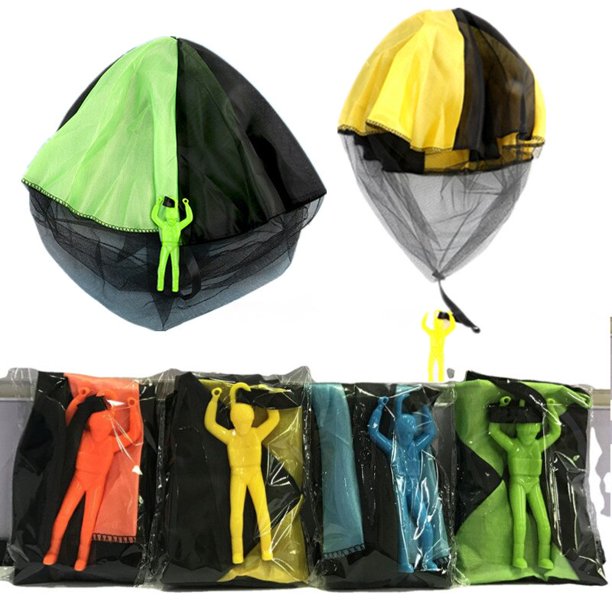 6 Pcs Hand Throwing Parachute Children Outdoor Fun Toys Game Educational Toys Children Flying Parachute Sports Mini Soldier ToysRandom 3pcsUnited States He Qiyong unisex