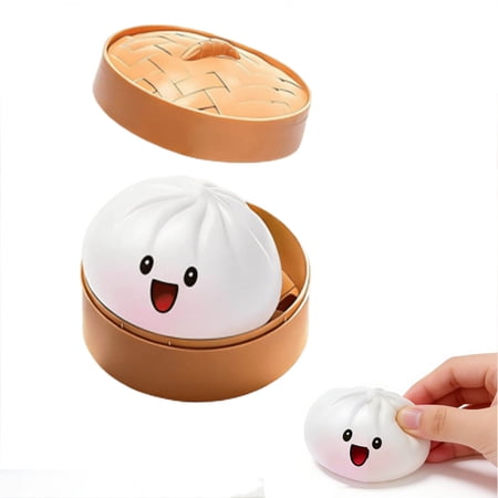 Rainbow Mystery Dumpling Stress Balls Sensory Ball for Anxiety Relief Soft Decompression Fidget Doll for Adults Slow Rise Dumpling