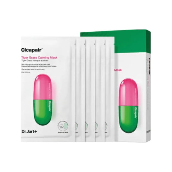 Dr. Jart Cicapair Tiger Grass Calming Mask, 5 x 0.84 oz Mask