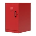 thumbnail image 3 of Space Solutions 24.5 inch High 2 Shelf Mini Storage Locker Cabinet, Welded Metal, Fully Assembled, Vented Door, Red, 3 of 6