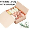 thumbnail image 4 of Gift Boxes With Lid 13" X 9" X 4", Deluxe Gift Box With Ribbon Greeting Card and Magnet Closure, Suitable for Wedding, Mother'S Day, Bridesmaid Gift, Graduation, Birthday, Etc.Rose Gold 5 Pack, 4 of 6