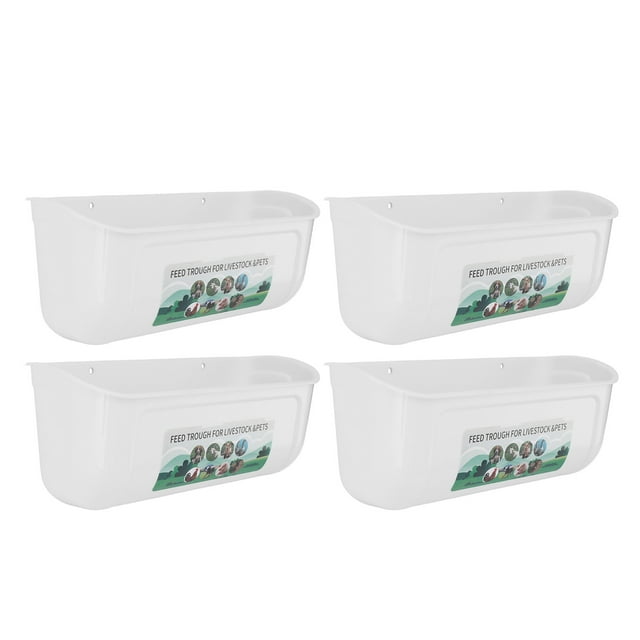 Haofy Large Chicken Feeder Trough with Clips Hanging Chicken Feeder Trough, Feeding Duck Goose Goat Sheep Dog for Livestock Feeding Container Waterer Bucket