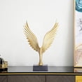 thumbnail image 4 of Modern Abstract Resin Statue Gold Plated Sculpture Home Dining Room 5x33CM, 4 of 7
