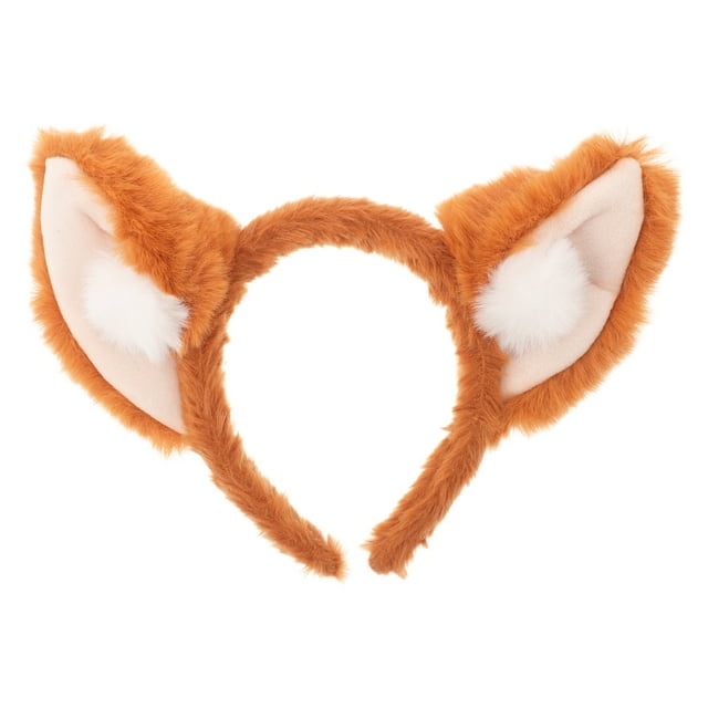 Diadema de orejas de zorro de peluche hecha a mano para niñas, adorable accesorio para el cabello con orejas de animal para fiesta de cosplay, diadema de orejas de zorro de peluche para disfrazarse.