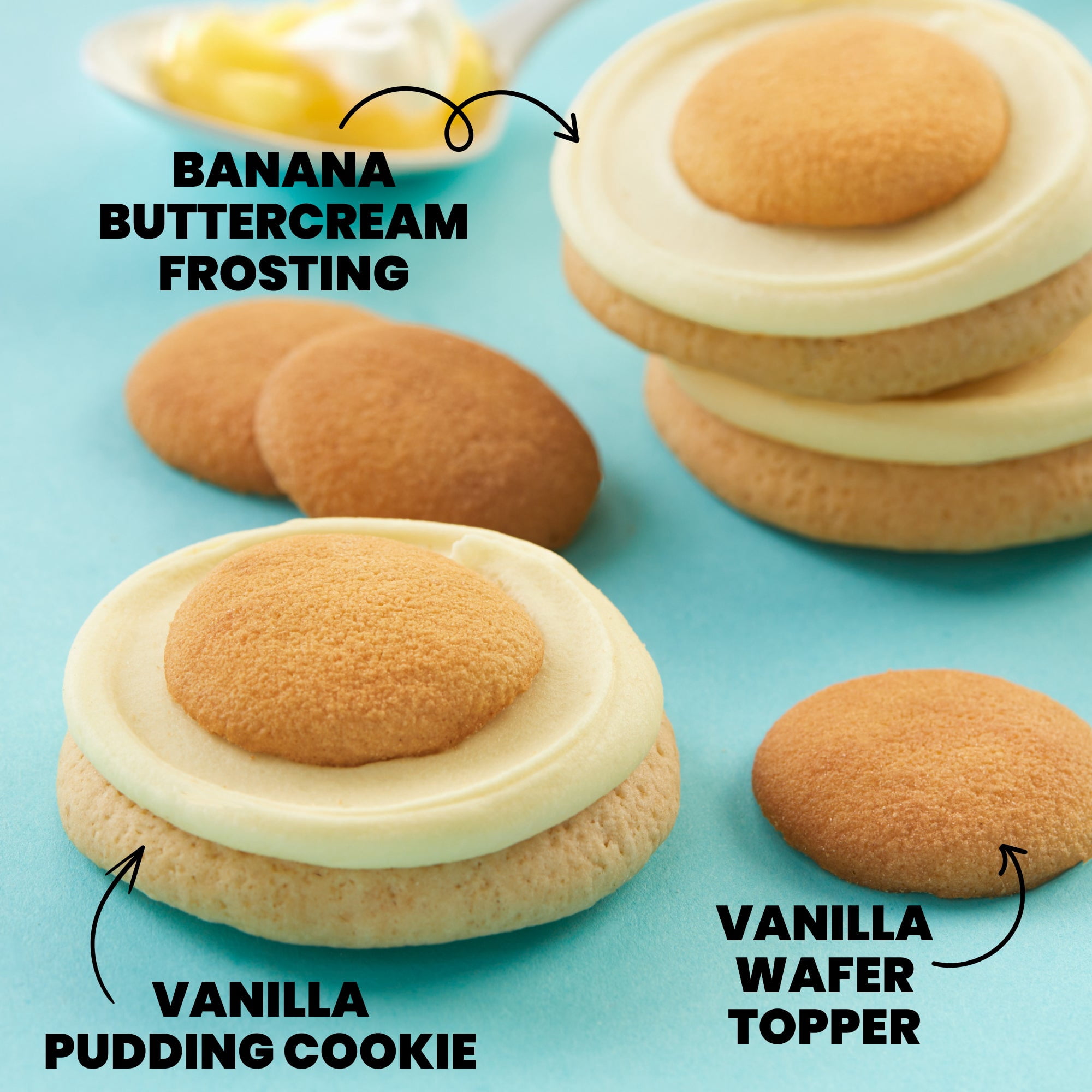 Cheryl's Cookies® Buttercream-Frosted Banana Pudding Cookies 90ct Case, Cookies Individually Wrapped, Gourmet, & Fresh-Baked, Kosher, Bulk Value Gift Pack, Snack, Treats, Desserts