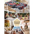 thumbnail image 5 of Fire Trucks Table Cloth, Modern Cartoons Vehicles Waterproof Tablecloth for Square Tables, Reusable Washable Fabric Table Cover for Restaurant Kitchen Dining Tables 60"x60", 5 of 6