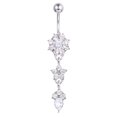thumbnail image 1 of Navel Ring Rhinestone Decorative Body Piercing Jewelry Belly Button Ring, 1 of 8