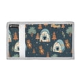 thumbnail image 2 of JIALIOU Nylon Trifold Card Wallet with ID Window Zipper Pocket for Men Women Teen Bear Tree Car Tents, 2 of 7