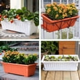 thumbnail image 6 of Flower Planters 17 Inches Plastic Vegetable Plant Pot Rectangular Planters with Trays for Windowsill, Patio, Porch, Garden, Home Decor (Red) 3 Pack, 6 of 6