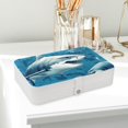 thumbnail image 6 of Shark PU Leather Jewelry Boxes Necklace Holder Display Case with Removable Compartment Portable, 6 of 6