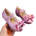 thumbnail image 3 of Zapato de Vestido de Niña, Cuero Sintético Exquisito de Moda Transpirable Elegante Elegante Linda Niña Zapatos de Brillo 1 Par para Su Rendimiento, 3 of 8