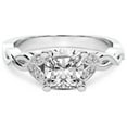 thumbnail image 3 of IGI Certified 2 Carat Cushion Shape Lab Grown Diamond Engagement Ring | 14K White Gold |Letitia Side Stone Diamond Ring | FG-VS1-VS2 Quality Friendly Diamonds, 3 of 5