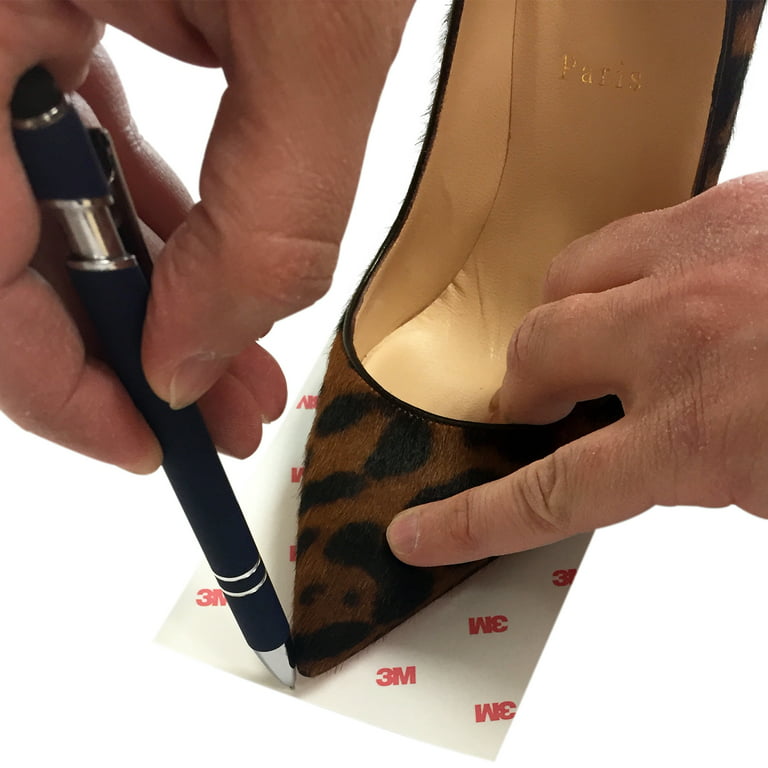  SHOESKIN - Clear Sole Protectors for Christian Louboutin Heels  - Compatible with all other brands of High Heels & Men's Shoes - Non Slip  Texture : Clothing, Shoes & Jewelry