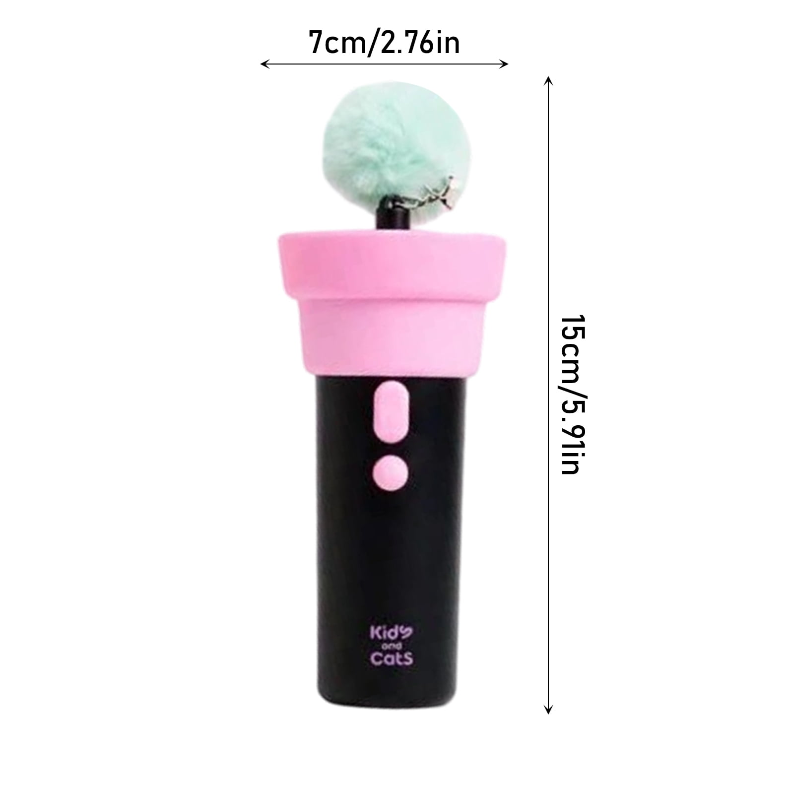 Electric Cat Wand Toy with Telescopic Rope, Cat Teaser Game Interactive Cats Toys Fuzzy Ball Launchers Funny Enrichment Toys for Bored Indoor Pets