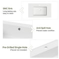 thumbnail image 5 of DELUXE LIVING 30" Bathroom Vanity with Sink,Modern Bathroom Single Sink Vanity, Bathroom Storage Cabinet with Drawers& Storage Shelf, SMC Integral Sink, White, 5 of 9