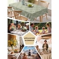thumbnail image 6 of Sage Green Stripes Tablecloth Square Table Cloth 54x54, Waterproof Tablecloth Outdoor Table Cloth, Simple Geometric Modern Monochrome Washable Table Cover for Kitchen Dinning Party, 6 of 8