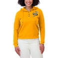 thumbnail image 4 of Women's WEAR by Erin Andrews  Gold Nashville Predators Waffle-Knit Pullover Hoodie, 4 of 4