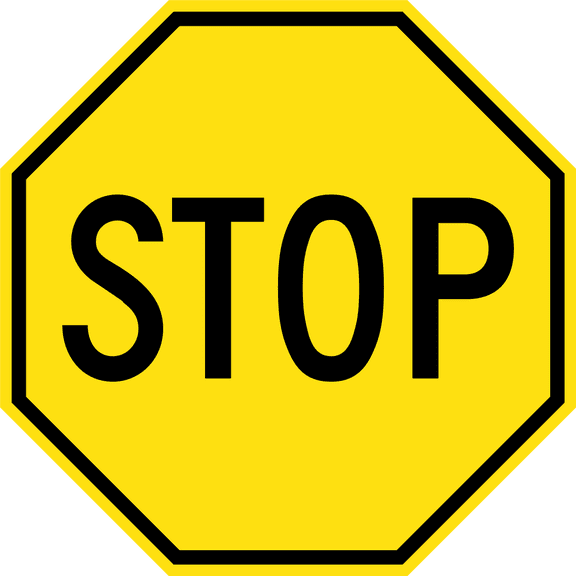 Vinyl Stickers - Stop, Before 1950s - Safety and Warning Warehouse Signs Stickers - 3.5" x 5" - 3 Pack