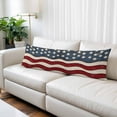 thumbnail image 2 of Retro American Flag Body Pillow Covers, White Star Red Blue US Flag Soft Breathable Throw Pillow Cases with Invisible Zipper, Decorative Pillowcase Pillows Protectors for Sofa Bed Couchair 20"x54", 2 of 9